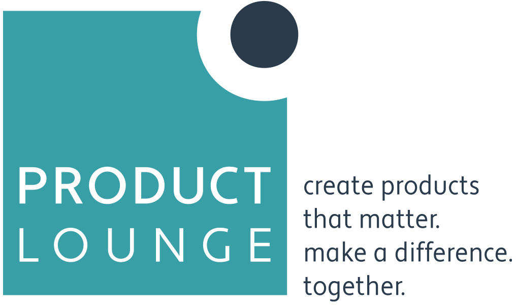 Logo Product Lounge mit claim rechts